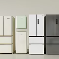 Various Modern Refrigerators In White Light Green And Gray With Stylish Designs