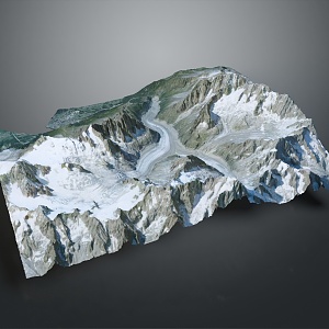 Geography, topography, mountain shape, ridge, ridge, valley, mountain range, canyon, geomorphology, mountain peak, mountain body 3d model