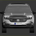 Modern Silver SUV With Sleek Exterior Design Black Wheels And Roof Panel