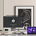 Modern Desktop Computer Setup With Monitor Laptop Headphones And Desk Accessories