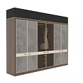 Modern Wardrobe Design With Glass Doors Metal Frames And Hanging Clothes Interior