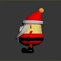 Cartoon Santa Claus Figure With Red Hat White Beard And Silver Boots