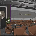 Stylish Bar Interior With Rows Of Colorful Bottles Illuminated Counter And Cozy Seats