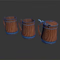 Wooden Mugs With Decorative Handles For Household Daily Use