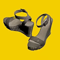 Women's Comfortable Wedge Sandals With Ankle Strap And Woven Texture Design