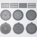 Various Types Of Sewer Drain Covers And Grates With Round Square Designs