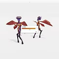 Alien virtual characters 3d model