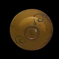 Traditional Ceramic Plate With Blue White Patterns Castle Figure And Floral Motifs