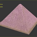 Pyramid Hexagon Pyramid Cultural Relics Building Ancient Architectural Items 3d model