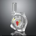 White Industrial Equipment With Transparent Cover Red And Yellow Internal Components