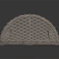 Wooden Weapon Trap With Curved Top Metal Net And Square Base Structure