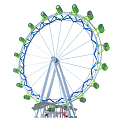 Modern Ferris Wheel Ferris Wheel Equipment 3d model