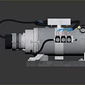 Mechanical Industrial Equipment With Metal Structure Blue Yellow Wires And Motor Component Mounting Base