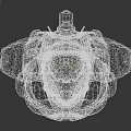 Cybernetic Warrior Character With Mechanical Head Blue Glowing Eyes And Armored Body