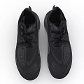 Black Modern Athletic Shoes With Breathable Mesh And Cushioned Sole Design