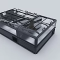 Commercial Glass Top Freezer with Multiple Compartments Transparent Display and Black Design