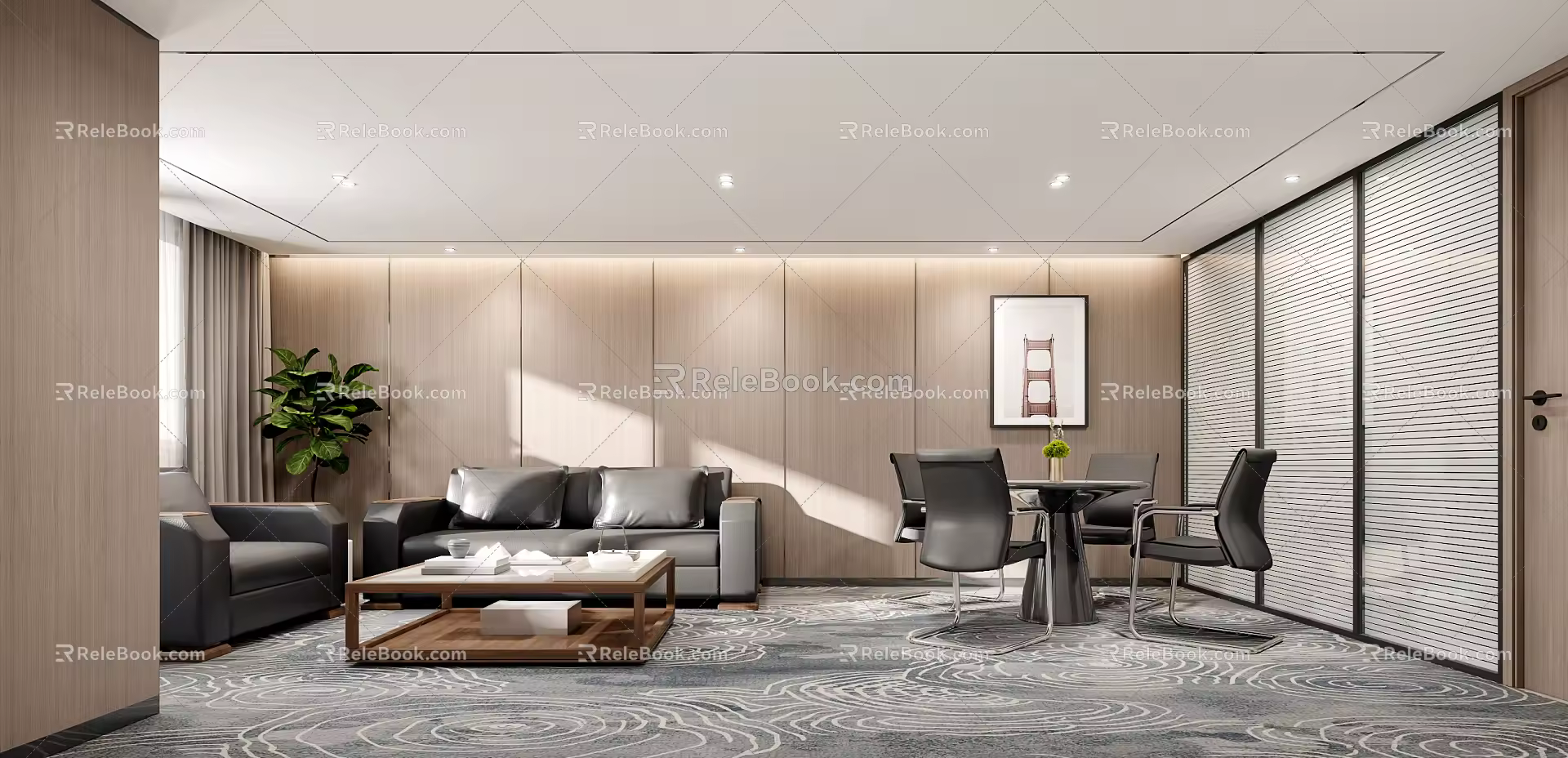 Reception Room Modern Reception Area 3d model