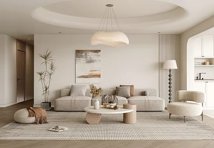 Quiet living room home living room 3d model