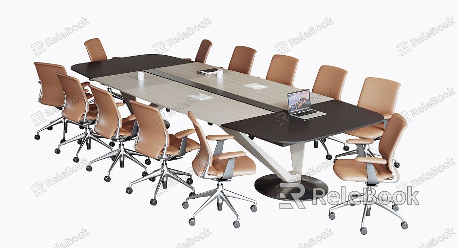 Modern Conference Table and Chair Conference Table and Chair Combination model