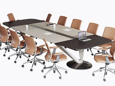 Modern Conference Table and Chair Conference Table and Chair Combination model