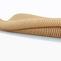 Wooden Outdoor Chair With Wavy Curved Design For Modern Garden Patio Seating