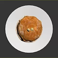 Fluffy Stack of Pancakes Topped with Butter on White Plate