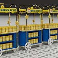 Claw Machine With Yellow Stuffed Toys Transparent Cabinets Cartoon Characters And Prize Out Slots