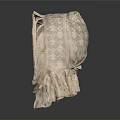 Delicate Light Pink Lace Baby Bonnet With Ruffled Edges For Newborn Babies