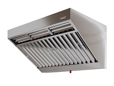 FIRST Stainless Steel Range Hood Kitchen Appliance with Efficient Ventilation Design 3d model