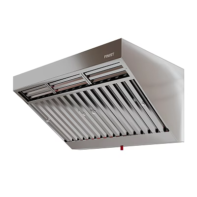 FIRST Stainless Steel Range Hood Kitchen Appliance with Efficient Ventilation Design 3d model