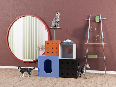 Modern Cat Climbing Rack Cat Cabinet 3d model