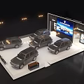 LUMMA DESIGN Auto Showroom Exhibition Stand With Three Displayed Cars LED Screen And Modern Lighting