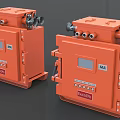 Orange BARDIC MA Certified Industrial Heavy Duty Control Box with Connectors and Interface