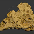 Natural Gold Nugget With Rough Texture And Irregular Shape On Black Reflective Surface
