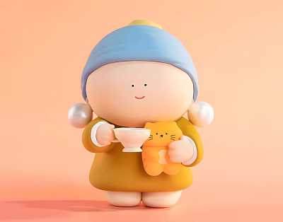 Modern Blind Box Hand Ornaments 3d model