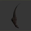 Realistic 3D Dinosaur Model With Open Mouth And Reddish Brown Skin Texture