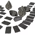 Decorative Natural Stone Rocks And Slabs For Outdoor Garden Pathway Decoration