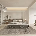 Stylish Bedroom Interior With Pink Wall Backlit Headboard Circular Decor And Desk Chair By Window
