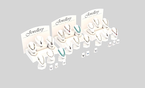 Modern Jewelry Props Jewelry Showcase Jewelry Booth 3d model