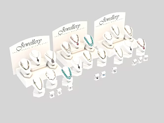 Modern Jewelry Props Jewelry Showcase Jewelry Booth 3d model