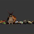 Snail Cartoon Snail Small Snail Reptile Cold Blooded Animal Reptile 3d model