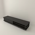 Black Modern TV Stand with Drawer and Open Shelves Simple Design Living Room Furniture