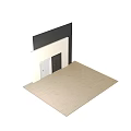 Modern Wooden Double Doors With Metal Handles And Electronic Lock In White And Dark Brown