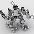 LEGO Toy Blocks Fighting Robot Gundam Mech Warrior Transformers 3d model