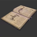 Detailed Hand Drawn Sculpture Carving Illustrations In Open Ancient Book Pages