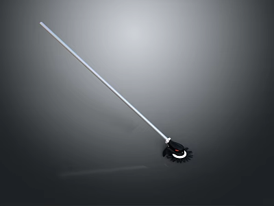 Heavy Duty Industrial Equipment Long Steel Shaft With Black Circular End Component Design 3d model