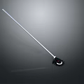 Heavy Duty Industrial Equipment Long Steel Shaft With Black Circular End Component Design