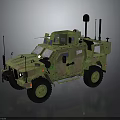 Military Armored Vehicle With Camouflage Paint And Roof Antennas Equipment Design