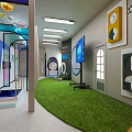 Modern Lobby Interior With Spacious Design Curved Walls Light Flooring And Glass Windows