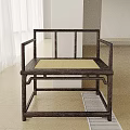 Classic Armchair With Black Frame And Yellow Cushion In Light Wooden Floor Room